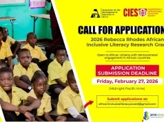 Rebecca Rhodes African Inclusive Literacy Research Grant 2026 ($5,000 USD for African Scholars) Rebecca Rhodes African Inclusive Literacy Research Grant 2026 (5,000 USD for African Scholars)