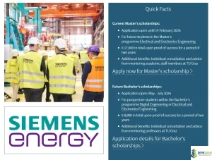 Siemens Energy Scholarships 2026 at TU Graz University of Technology