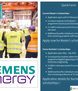 Siemens Energy Scholarships 2026 at TU Graz University of Technology
