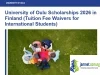 University of Oulu Scholarships 2026 in Finland (Tuition Fee Waivers for International Students)