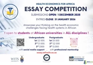 Wits University PPS Health Economics for Africa Essay Competition 2026 ( 5,000 Prize)
