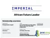 African Future Leader Scholarship 2026 (20,000 GBP for MBA Students)