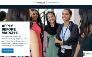 City of Boston Summer Internship 2026 in USA