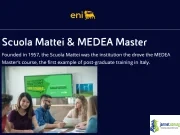Fully Funded Eni MEDEA Masters Scholarship 2026 (€50,000 Master’s in Italy) Eni MEDEA Masters Scholarship 2026 (Fully Funded in Italy)