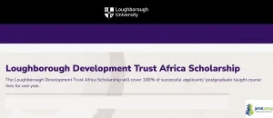 Fully Funded Loughborough Development Trust Africa Scholarship 2026