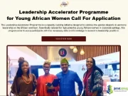 LEAP Leadership Accelerator Programme 2026 (Leadership Training for African Women) LEAP Leadership Accelerator Programme 2026 (Leadership Training for African Women)