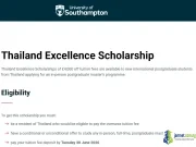 Thailand Excellence Scholarship 2026 (£4,000 Tuition Reduction for Thai Students) Thailand Excellence Scholarship 2026 (£4,000 Tuition Reduction for Thai Students)