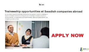2026 Swedish Institute Traineeship Program