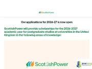 Fully Funded ScottishPower Masters Scholarship 2026 Fully Funded ScottishPower Masters Scholarship 2026