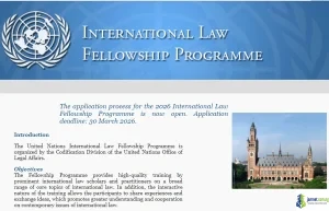Fully Funded United Nations International Law Fellowship 2026