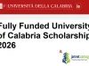 Fully Funded University of Calabria Scholarship 2026