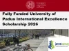 Fully Funded University of Padua International Excellence Scholarship 2026