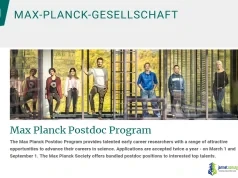 Germany 2026 Max Planck Gesellschaft Postdoc Program