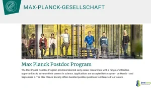 Germany 2026 Max Planck Gesellschaft Postdoc Program