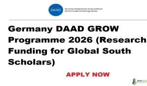 Germany DAAD GROW Programme 2026 (Research Funding for Global South Scholars)