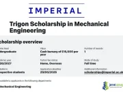 Imperial Trigon Scholarship in Mechanical Engineering 2026 Imperial Trigon Scholarship in Mechanical Engineering 2026