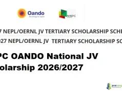 NNPC OANDO National JV Scholarship 2026/2027 NNPC OANDO National JV Scholarship 2026-2027