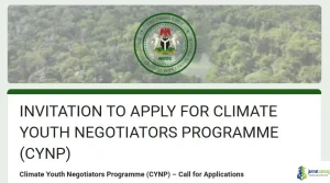 Nigeria Climate Youth Negotiators Programme (CYNP) 2026
