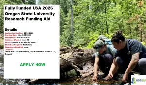 USA 2026 Oregon State University Research Funding Aid