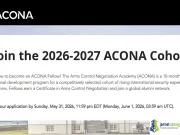 2026 ACONA Fellowship (Funding for International Security Program)