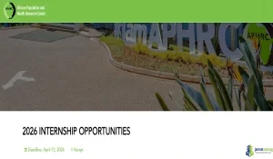 2026 APHRC Internship Program