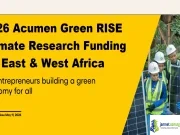 2026 Africa Acumen Green RISE Climate Research Funding 2026 Africa Acumen Green RISE Climate Research Funding