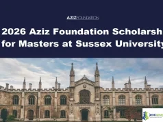 2026 Aziz Foundation Scholarship for Masters at Sussex University