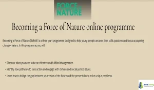 2026 Force of Nature BaFoN Programme (Global Changemaker Grant)
