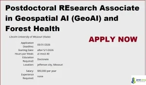 2026 GeoAI Postdoctoral Funding at Lincoln University