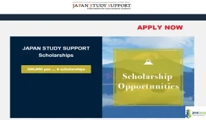 2026 Japan Study Support Scholarship for International Students