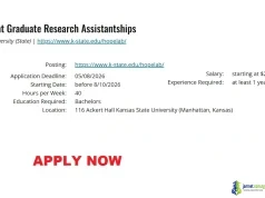 2026 Kansas State University Research Assistantship