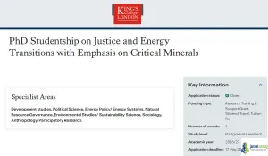 2026 King’s College London PhD Studentship (£23,805 Funding)
