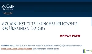 2026 McCain Institute Global Leaders Ukraine Fellowship Fund