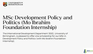 2026 Mo Ibrahim Foundation Scholarship