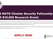 2026 NATO Climate Security Fellowship (CAD $10,000 Research Grant)