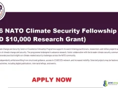 2026 NATO Climate Security Fellowship (CAD $10,000 Research Grant)