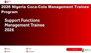 2026 Nigeria Coca-Cola Management Trainee Program