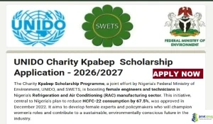2026 Nigeria FG UNIDO Charity Kpabeb Scholarship