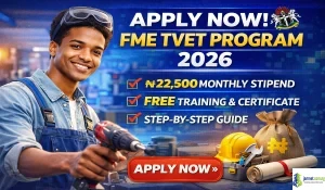 2026 Nigeria Federal Government FME TVET Program