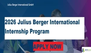 2026 Nigeria Julius Berger International Internship Program