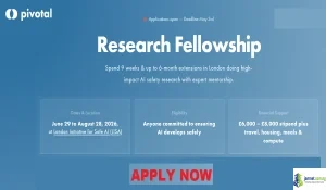 2026 Pivotal AI Safety Research Fellowship (Research Funding in London)