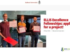 2026 Radboud University ELLIS Excellence Fellowship (Paid Master’s Thesis for Machine Learning)