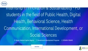 2026 Roche Nigeria Internship Program (Monthly Stipend for Graduates)