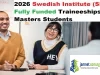 2026 Swedish Institute Traineeships (Fully Funding)