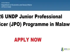 2026 UNDP Junior Professional Officer (JPO) Programme in Malawi