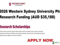 2026 Western Sydney University PhD Research Funding