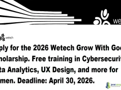 2026 Wetech Grow With Google Scholarship (Tech Certification for Women)