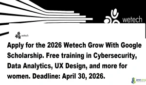 2026 Wetech Grow With Google Scholarship (Tech Certification for Women)