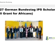 2027 German Bundestag IPS Scholarship (Full Grant for Africans) 2027 German Bundestag IPS Scholarship (Full Grant for Africans)