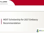 2027 Japan Government MEXT Research Funding for International Postgraduates 2027 Japan Government MEXT Research Funding for International Postgraduates